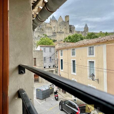 Le Donjon - Vue Cité Pied Cite Médiévale Neuf Carcassonne Extérieur photo