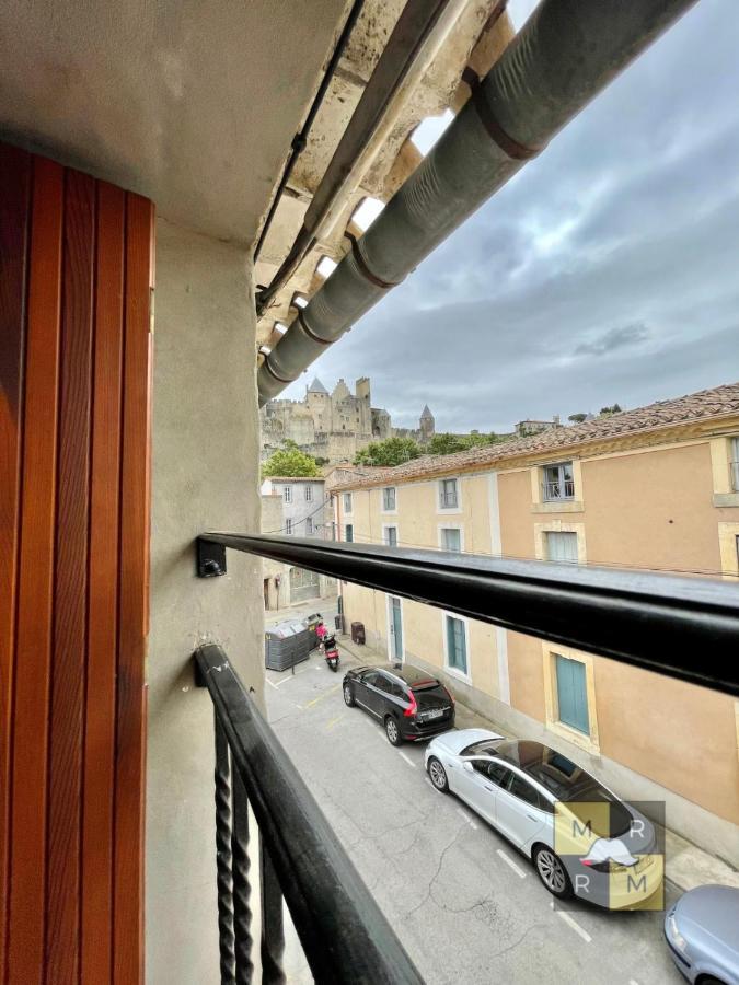 Le Donjon - Vue Cité Pied Cite Médiévale Neuf Carcassonne Extérieur photo